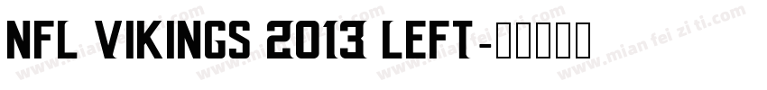 NFL Vikings 2013 Left字体转换